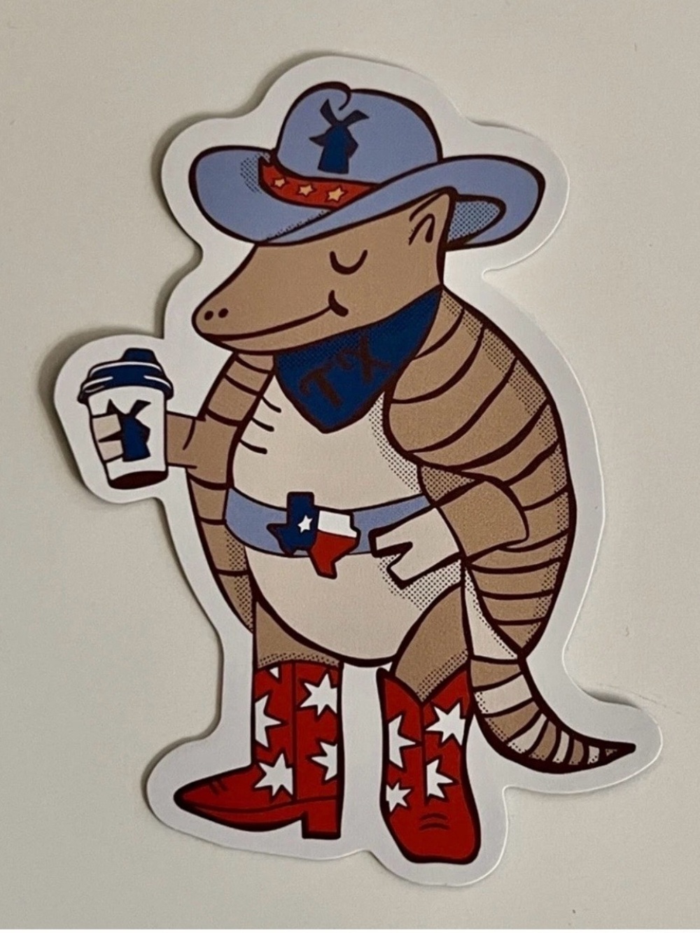 Dutch Bros Authentic Texas State Exclusive Cowboy Armadillo Sticker